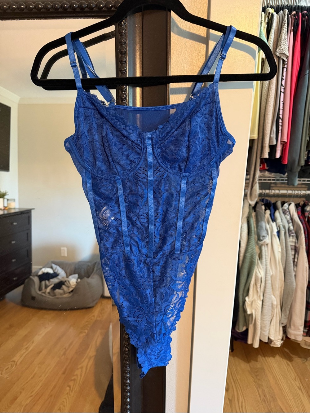 Blue Lace Bodysuit